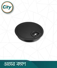 ১ পিস কম্পিউটার ডেস্ক টেবিল কেবল হোল কভার কালো কোটেড ওয়্যার ক্যাপ ডেস্ক গোরমেট_img_0