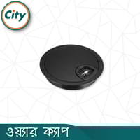 ১ পিস কম্পিউটার ডেস্ক টেবিল কেবল হোল কভার কালো কোটেড ওয়্যার ক্যাপ ডেস্ক গোরমেট_img_1