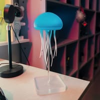 ET RGB Gradient Cute Jellyfish Bedside Lamp Voice Control Light Rechargeable – Type-C Table Lamp Bedside Lamp with Touch Sensor Lamp for Bedrooms, Living Room_img_0