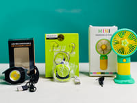 Multifunctional Rechargeable Keychain Light + Ultra Pods Pro TWS + Mini Portable Fan Combo_img_1