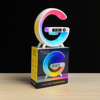 G63 Wireless Bluetooth Speaker LED RGB Light Wireless Charger Intelligent Atmosphere RGB G Shape Bedside Music Clock Smart Speaker_img_0
