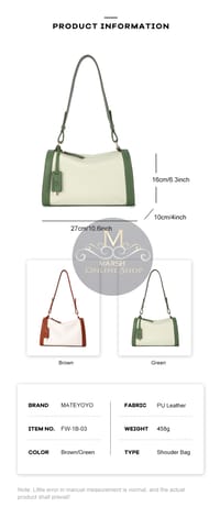 💥MATEYOYO Magnetic Buckle Large Capacity Women Shoulder Bag_img_9