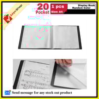 Display Book 20 Pocket Thin Plastic File Folder Display Presentation Book, A4 Size Random Color 1pcs - Innovative Design - Organize with Style_img_2