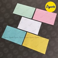 OXYNOTE 3x5 inch Ruled Index Flashcards - 50 Cards - Suitable for Exam Preparation, Cheat Sheets, Short Notes, Syllabus Revision (Both Side Ruled Card)_img_0