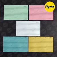 OXYNOTE 3x5 inch Ruled Index Flashcards - 50 Cards - Suitable for Exam Preparation, Cheat Sheets, Short Notes, Syllabus Revision (Both Side Ruled Card)_img_1