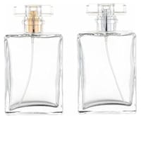 Empty Perfume Atomizer Refillable Spray 100ml Bottle 1pcs - Transparent Glass Square Shape - Very Comfortable and Fashionable_img_0