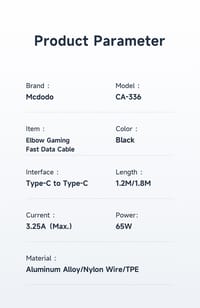 Mcdodo CA336 65w 1.8m Gaming Type-C To Type-C Cable_img_10