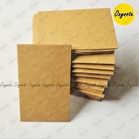 100 Pieces (3 inch x 2 inch) Mini Blank Brown Kraft Card - 300 GSM_img_1