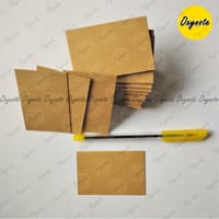 100 Pieces (3 inch x 2 inch) Mini Blank Brown Kraft Card - 300 GSM_img_3