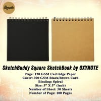 OXYNOTE Square Sketchbook - 5x5 inch - 100 Pages_img_0