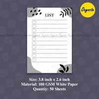 Checklist / Wishlist / List / Grocery & Shopping List (Mini Size) by OXYNOTE - 3.8 x 2.6 inch - 50 Sheets_img_3