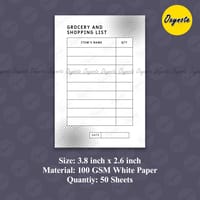 Checklist / Wishlist / List / Grocery & Shopping List (Mini Size) by OXYNOTE - 3.8 x 2.6 inch - 50 Sheets_img_5