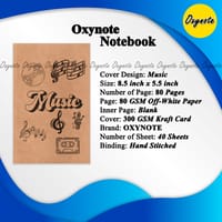 Music Theme Cover Notebook by OXYNOTE - 8.5 x 5.5 inch - 80 Pages_img_3