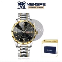 💥MENSPE Men's Fashion Watch Quartz Watch With Diamond Calendar Watch_img_0