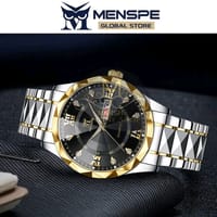 💥MENSPE Men's Fashion Watch Quartz Watch With Diamond Calendar Watch_img_1
