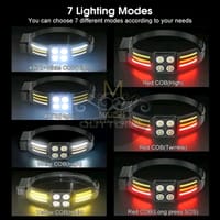 💥Outtobe COB Intelligent Sensing LED Multifunctional Seven Gear Headlamp_img_4