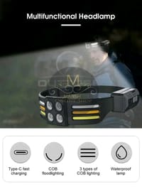 💥Outtobe COB Intelligent Sensing LED Multifunctional Seven Gear Headlamp_img_7