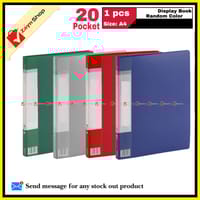 Display Book 20 Pocket Thin Plastic File Folder Display Presentation Book, A4 Size Random Color 1pcs - Innovative Design - Organize with Style_img_0