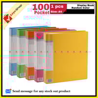 Display Book Plastic File Folder Display Presentation Book 100 Pocket A4 Size Random color- 1pcs_img_0