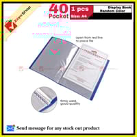 Display Book 40 Pocket Thin Plastic File Folder Display Presentation Book, A4 Size Random Color 1pcs - Innovative Design - Organize with Style_img_1
