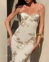 Floral Embroidered Party Gown_img_1