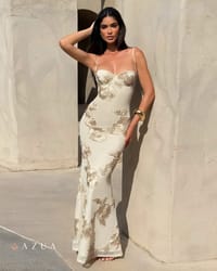 Floral Embroidered Party Gown_img_3