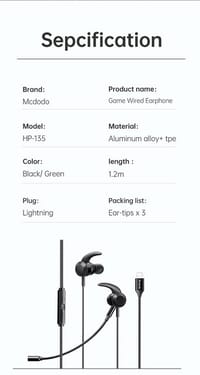 Mcdodo HP135 Gaming Lightning Earphones_img_14
