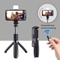 Q07 Selfie Stick Tripod with Light and Bluetooth Remote Control (100cm) লাইট ব্লুটুথ সেল্ফি স্টিক🫶_img_1