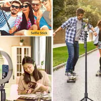 {K-28}Long Video Stand Cum Selfie Stick Tripod with Remote - 360° Rotation_img_6