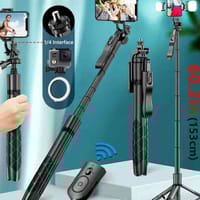 {K-28}Long Video Stand Cum Selfie Stick Tripod with Remote - 360° Rotation_img_7