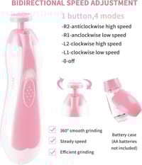 Baby Nail Trimmer Electric,Nail Clippers File for Baby No Sharp Claws Hurt, 6 in 1 with Light Safety Newborn Fingernails Care_img_2