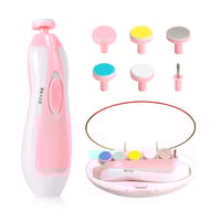 Baby Nail Trimmer Electric,Nail Clippers File for Baby No Sharp Claws Hurt, 6 in 1 with Light Safety Newborn Fingernails Care_img_7