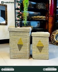 স্কয়ার লন্ড্রি বাস্কেট 2 pcs Combo_img_1