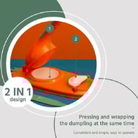 Dumpling Pitha Maker 2 In 1 Dumpling Mold Pressure Manual Wrapper Making Plastic Mold Dough Pressing Tool Kitchen Baking Accessories With Spoon Kuli Pitha maker 2 in 1 magic pitha maker ,momo maker_img_1