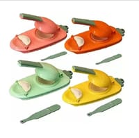 Dumpling Pitha Maker 2 In 1 Dumpling Mold Pressure Manual Wrapper Making Plastic Mold Dough Pressing Tool Kitchen Baking Accessories With Spoon Kuli Pitha maker 2 in 1 magic pitha maker ,momo maker_img_2