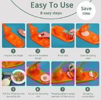 Dumpling Pitha Maker 2 In 1 Dumpling Mold Pressure Manual Wrapper Making Plastic Mold Dough Pressing Tool Kitchen Baking Accessories With Spoon Kuli Pitha maker 2 in 1 magic pitha maker ,momo maker_img_5