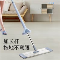 Almunium dry mop Flat Mop 360 Degree Rotation Squeeze Mop No Hand Wash Floor Cleaning Brooms Bathroom Floor Mops Household Cleaning Tools_img_1