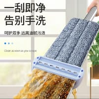 Almunium dry mop Flat Mop 360 Degree Rotation Squeeze Mop No Hand Wash Floor Cleaning Brooms Bathroom Floor Mops Household Cleaning Tools_img_7