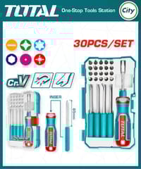 ৩০ পিস চেঞ্জ এবেল স্ক্রু ড্রাইভার এন্ড বিটস সেট TOTAL TACSD30306_img_0