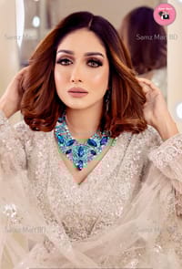 Ultra Modern Blue Stone Luxury Party Necklace and Earring set_img_4