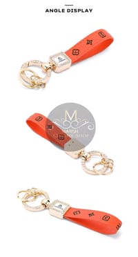 💥MATEYOYO Women Keychain Fashion PU Leather Keychain Business Gift Leather_img_9