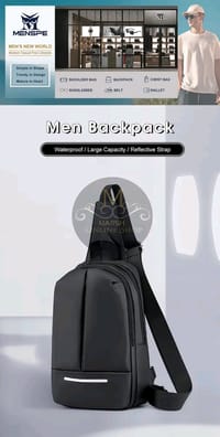 💥MENSPE Men's Chest Bag Cross Body Bag Pouch Bag Travel Shoulder Bag_img_6