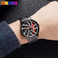 SKMEI 1990  Fashion Creative Cool Black Watch Cutout Concept original_img_1