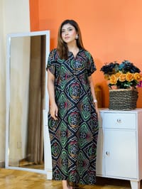 চায়না লিনেন এর লং কাফতান মেক্সি_img_5