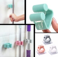 Wall Mounted Mop Holder Brush Broom Hanger Storage Rack Kitchen Organizer with Mounted Accessory Hanging Cleaning Tools Mof Hanger_img_0