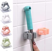 Wall Mounted Mop Holder Brush Broom Hanger Storage Rack Kitchen Organizer with Mounted Accessory Hanging Cleaning Tools Mof Hanger_img_3