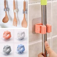 Wall Mounted Mop Holder Brush Broom Hanger Storage Rack Kitchen Organizer with Mounted Accessory Hanging Cleaning Tools Mof Hanger_img_5