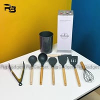 Premium 8Pcs Non-Stick Silicone Cooking Utensil Set with Holder_img_0
