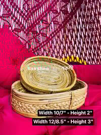 বেতের ওভাল শেপ ট্রে ঝুড়ি 2 piece set_img_1