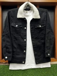 Premium Black Denim Jacket 00112_img_0